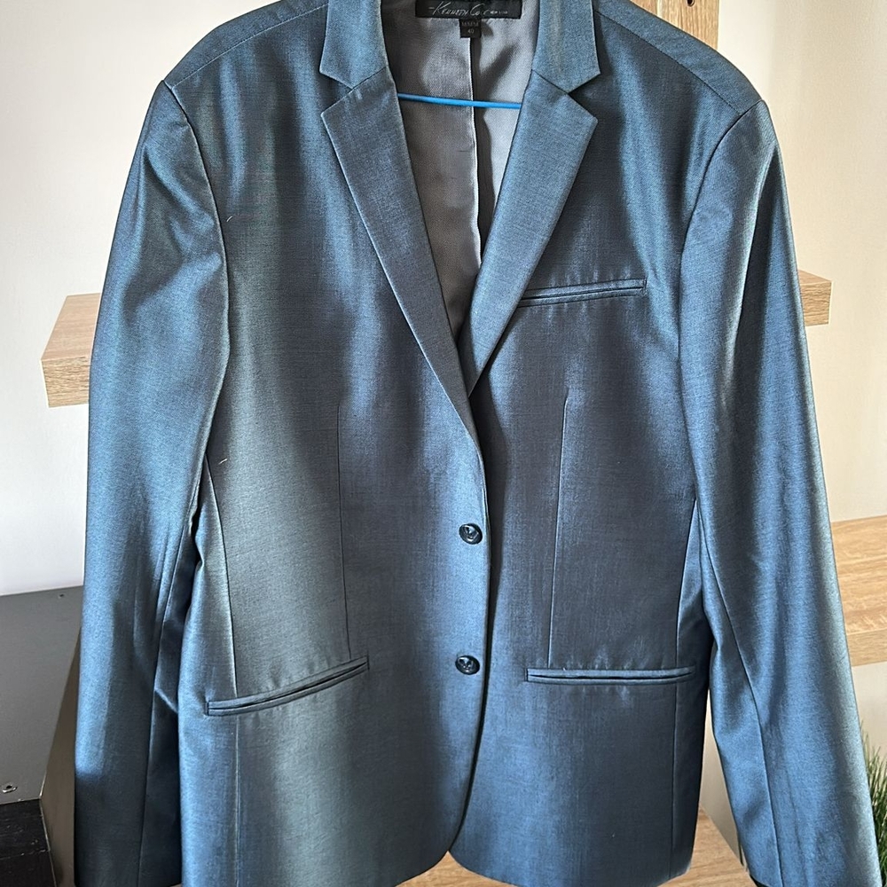 Kenneth Cole Blue Slim-Fit Sport Coat